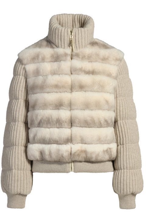 Down Wool Parka with Fur
