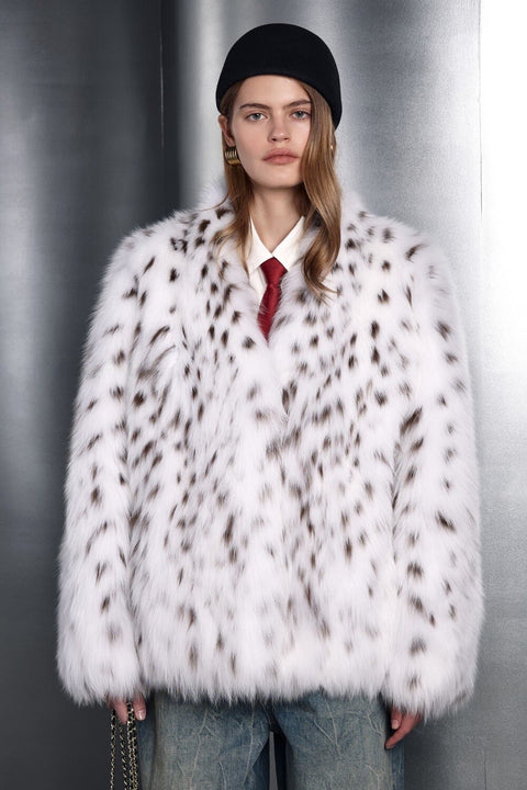 Lynx-Inspired Fox Fur Coat