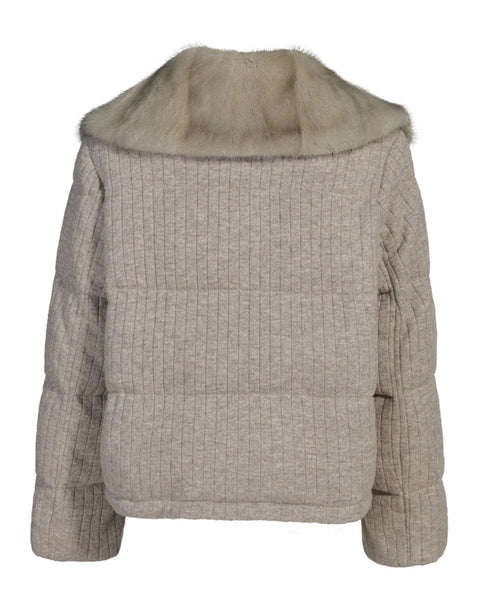Wool-Blend Mink Jacket