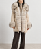 Parka doublée en fourrure de renard