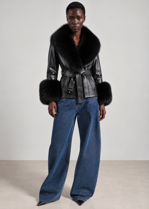 Trench Leather Jacket