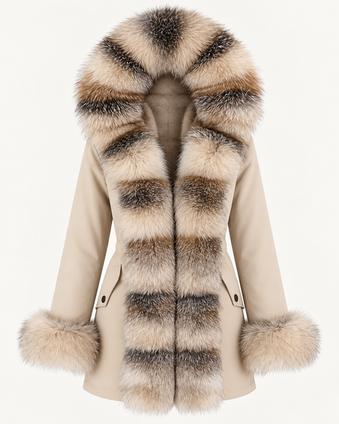 Parka forrada de piel de zorro
