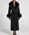 Cappotto in cashmere con pelliccia