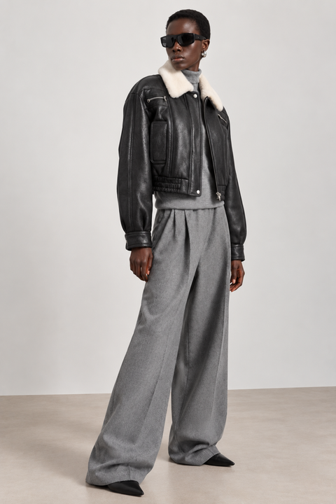 Cropped Shearling Jacket