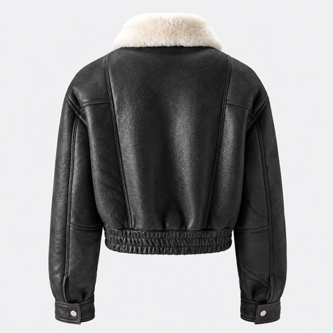 Cropped Shearling Jacket
