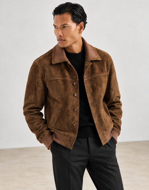 Chaqueta de piel de cordero auténtica