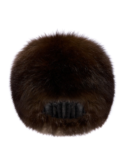 Dark Brown Fox Fur Hat