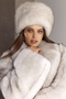 Natural White Fox Fur Hat