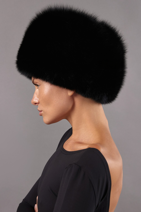 Black Fox Fur Hat